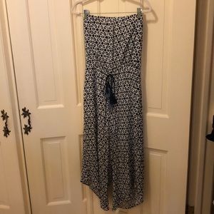 Strapless Patterned Jumpsuit